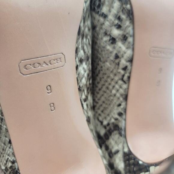 Coach Snakeskin Round Toe Pumps - Picture 2 of 12